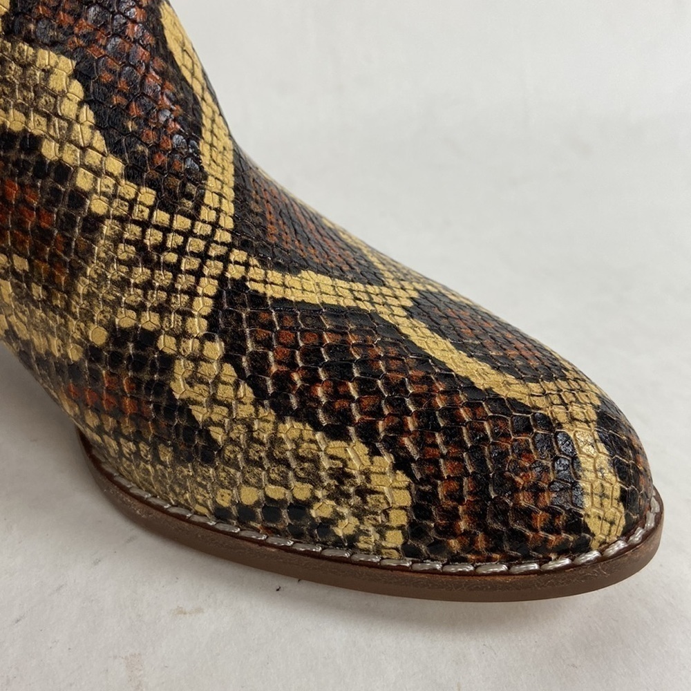 Madewell The Carina Boot in Snake Embossed Leather Ankle Chelsea Boot Booties - Picture 2 of 16